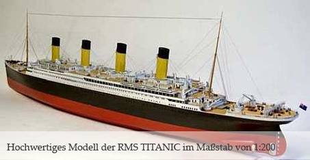 Detailgetreues Modell der RMS Titanic